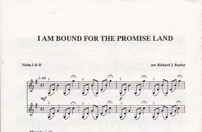 Barber, R.J.: I Am Bound For The Promised Land Violin Duet (2 violins)
