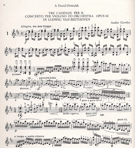 *OUT OF PRINT* Mozart, W.A./Beethoven, L: Cadenzas to Concerto KV.216 and Op.61 (violin)