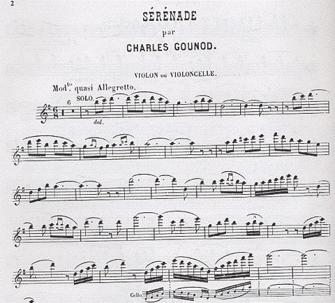 Gounod, Charles: Two Pieces, Serenade & Larghetto, Op. posth. (violin or cello & piano)