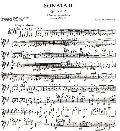*OUT OF PRINT* Beethoven, L.van Sonata Op.12#2 A maj (violin & piano)