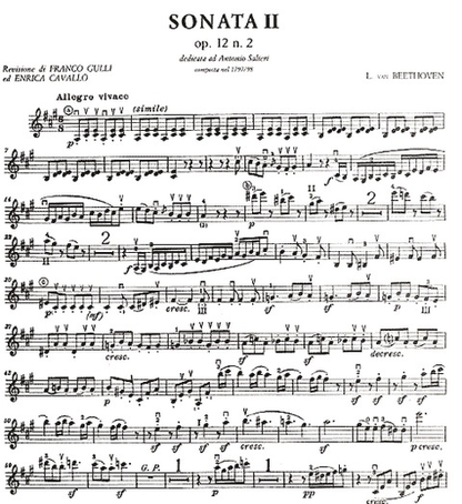 *OUT OF PRINT* Beethoven, L.van Sonata Op.12#2 A maj (violin & piano)