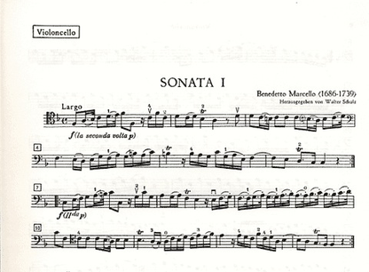 Marcello, B.: Sonata Op.2 No.1 in F (cello & piano)