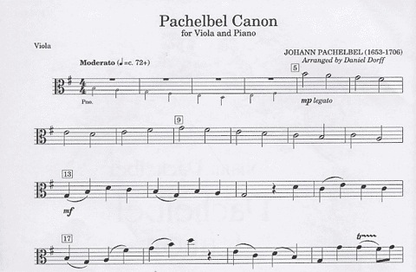 Pachelbel, J.P. (Dorff): Canon for Viola and Piano