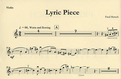 Hersch, Fred: Lyric Piece (piano, violin, cello)