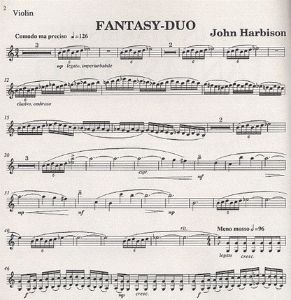 Harbison, John: Fantasy Duo (violin & piano)