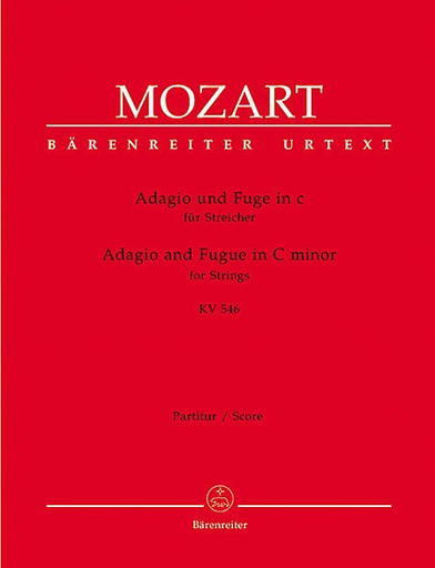 Mozart, W.A.: Adagio and Fugue in C minor KV 546 score and parts (String Quartet) Barenreiter