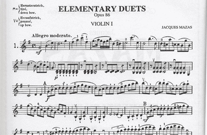 Mazas, F: Elementary Duets, Op.86 (2 violins)