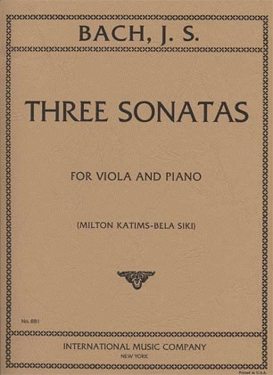 Bach, J.S. (Katims): Three Sonatas originally for Viola da Gamba (Viola & Piano)