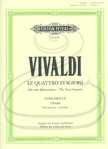 Vivaldi (Kolneder): ''Summer'' from the 4 Seasons (violin & piano) Edition Peters