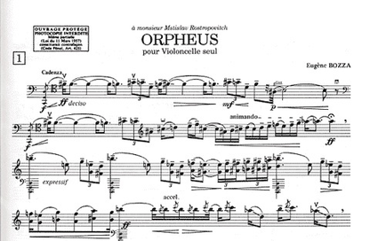 Bozza, Eugene: Orpheus for Cello Solo