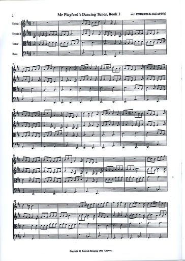 Playford, John (Skeaping, arr): Mr.Playford's Dancing Tunes Bk 1 (string quartet) score and parts