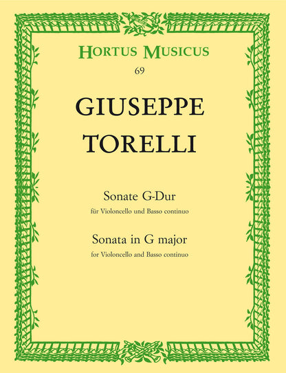 Torelli, Giuseppe (Giegling): Sonata in G major (cello & piano) Barenreiter