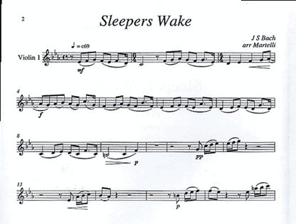 Bach, J.S. (Martelli): Sleepers Wake (string quartet)
