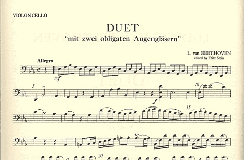 Beethoven, L.V. (Stein/Haas): Duet ''with Two Obligato Eyeglasses'' WoO32 (viola and cello)