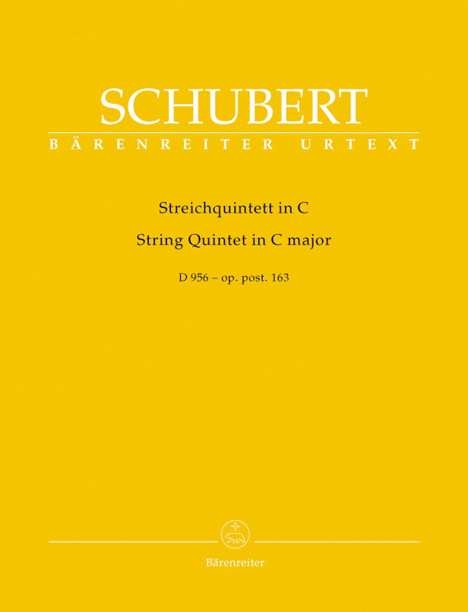 Schubert, Franz (Chusid): String Quintet in C Major, op. post 163, D 956 (string quintet) Bärenreiter Urtext