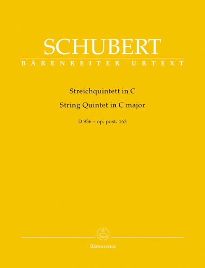 Schubert, Franz (Chusid): String Quintet in C Major, op. post 163, D 956 (string quintet) Bärenreiter Urtext