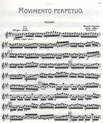 Paganini, N.: Movimento Perpetuo (violin & piano)