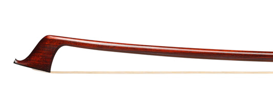 ALYSIO De MATTOS cello bow, dark red-brown Pernambuco stick with silver-mounted ebony frog, silver tip, BRAZIL, 79.7 grams