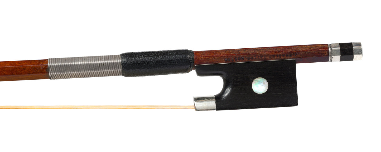 J.B. Taylor silver octagonal viola bow, Johannes Finkel shop, SWISS MADE, 72.3 g