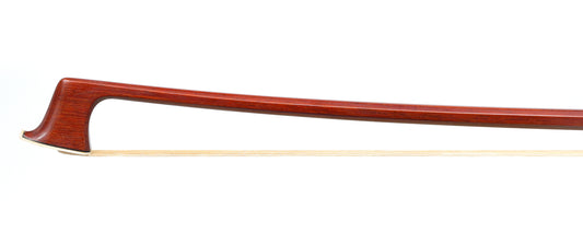 KARL HÖFNER violin bow, dark octagonal Pernambuco stick, ebony & nickel mounted frog with Parisian eyes, GERMANY, 61.6g