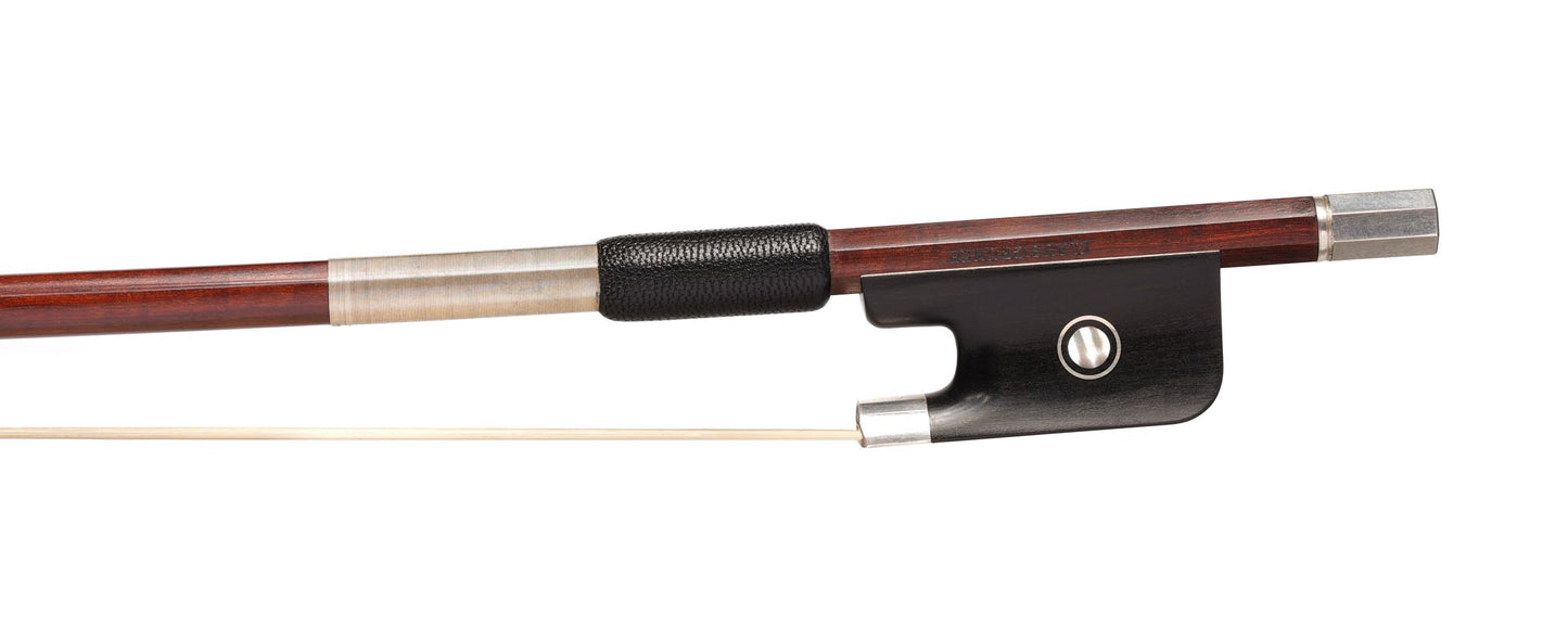 Klaus Grünke cello bow, silver-mounted, Germany, 81.9g
