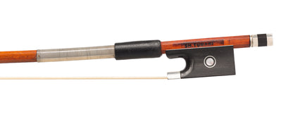 SH. TUMARI silver/ebony violin bow, light Pernambuco, 63.5 grams, by Shahrokh Tumari, Los Angeles, USA