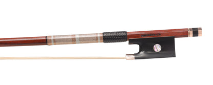 Walter BARBIERO round Pernambuco violin bow, gold-mounted ebony, 61 g. Padova, ITALY, new ***CERT***