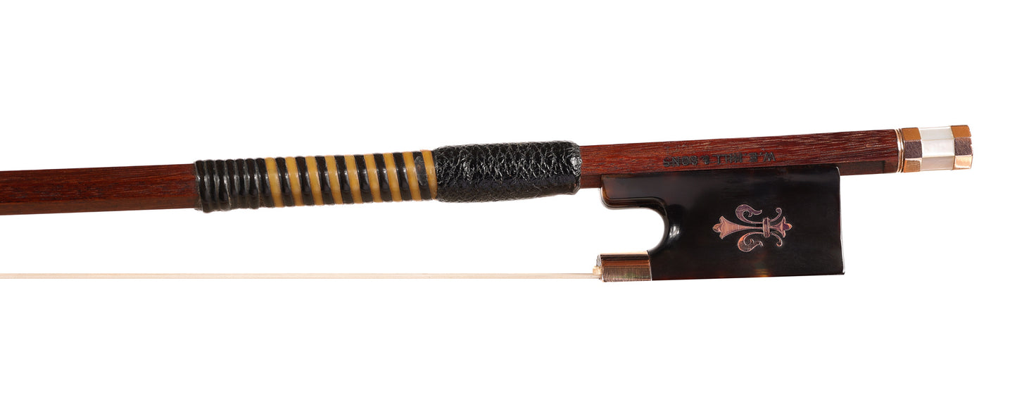 W.E. HILL & SONS octagonal violin bow, Gold & Tortoise Shell, William Watson 59.1g | Metzler Violins