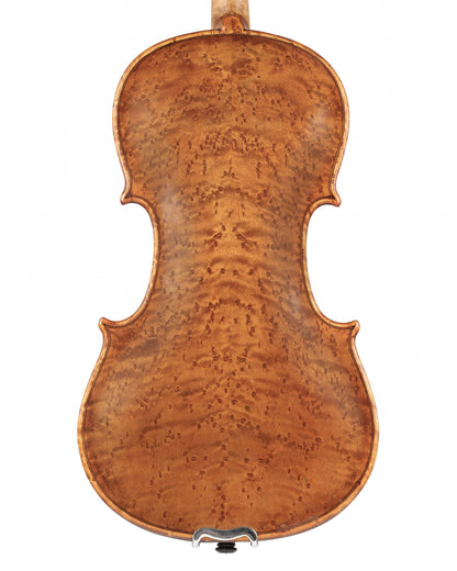"Jacobus Stainer" label violin, circa 1890, with birds-eye maple back, sides, and neck