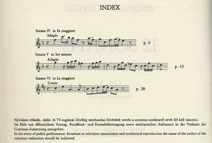 Corelli, Arcangelo: Violin Sonatas Op.5 #4-6 (violin & cello basso continuo)