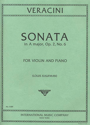 Veracini, F.M.: Sonata in A major Op.2 No.6 (violin & piano)