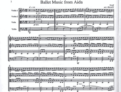 Verdi, Giuseppe (Martelli): Ballet from Aida (string quartet)