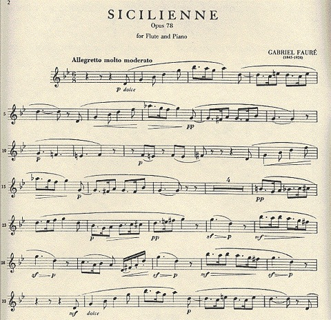 Faure, Gabriel: Sicilienne Op.78 (flute/violin & piano)