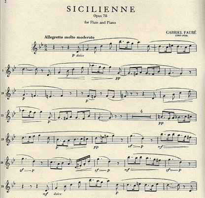 Faure, Gabriel: Sicilienne Op.78 (flute/violin & piano)