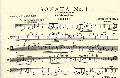 Brahms, Johannes (Rose): Sonata #1 in E minor, Op.38 (cello & piano)