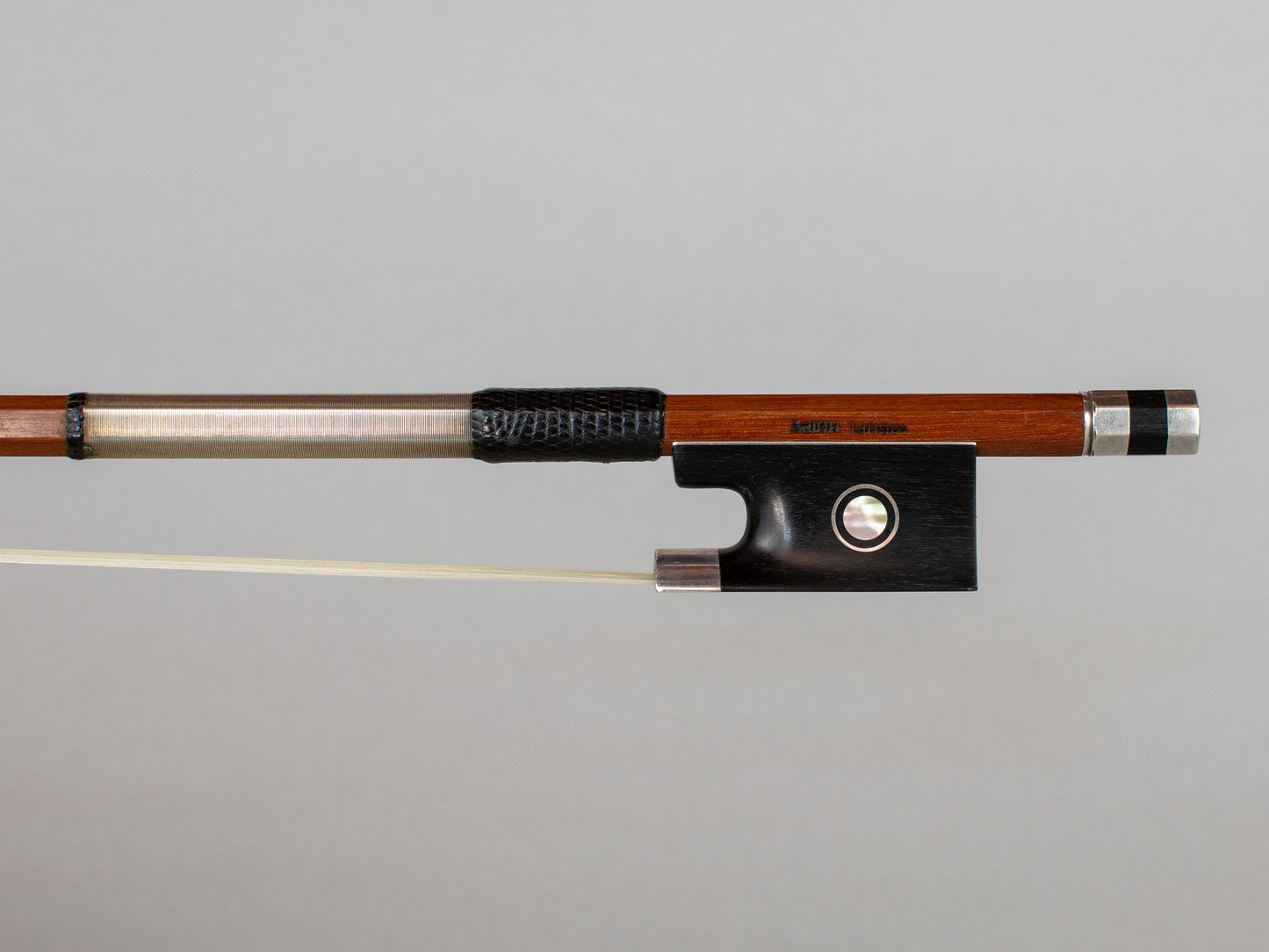 MIGUEL HUIPE silver violin bow, Pernambuco, MEXICO, 61.6g