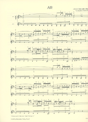 Bach, J.S. (Kim): Air from the Orchestra Suite No. 3 in D Major, BWV1068, arranged by Roman Kim (violin & piano) Barenreiter