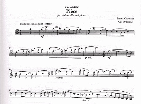 Chausson, Ernest: Piece (cello & piano)