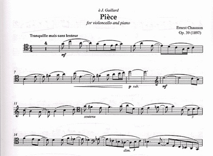 Chausson, Ernest: Piece (cello & piano)