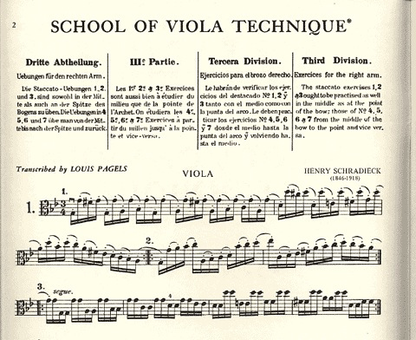 Schradieck (Pagels): School of Viola Technique Vol.3