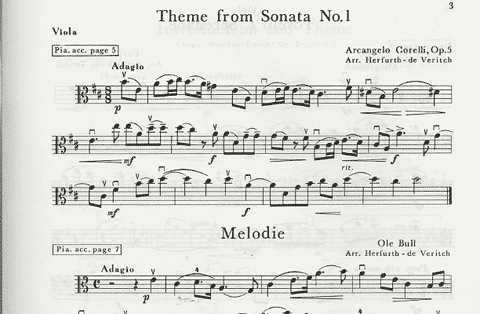 Herfurth, C.Paul: Viola & Piano 43 Famous Composers