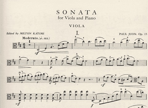 Juon, Sonata in D op 15 Viola