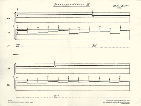 Becker, Gunther: Correspondences 3 (viola & bass)