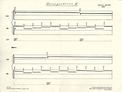 Becker, Gunther: Correspondences 3 (viola & bass)