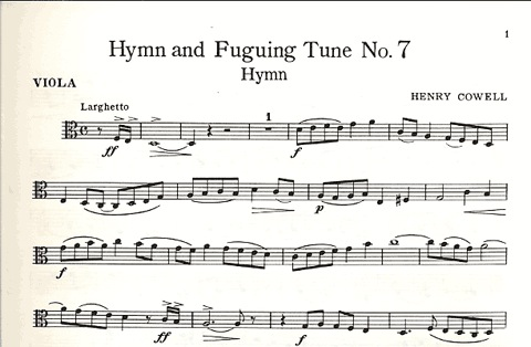 Cowell, Henry: Hymn & Fuguing Tune 7 (viola & piano)