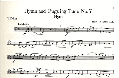 Cowell, Henry: Hymn & Fuguing Tune 7 (viola & piano)