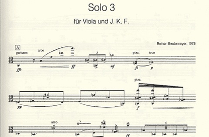 Bredemeyer, Reiner: Solo 3 for Viola