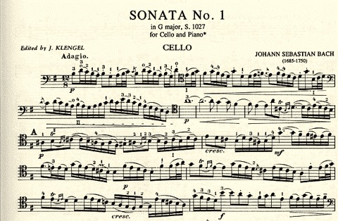 Bach, J.S. (Klengel): Three (3) Gamba Sonatas, S.1027-1029 (cello & piano) IMC