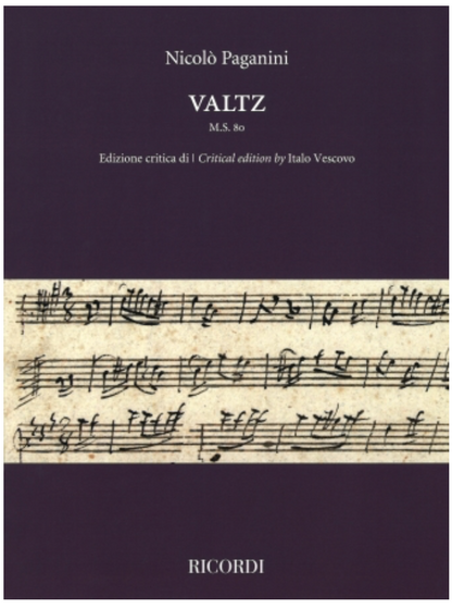 Paganini: Valtz (violin) Ricordi