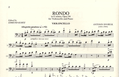 Dvorak, Antonin (Kurtz): Rondo in g Op.94 (cello & piano) IMC